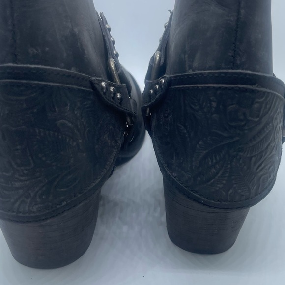 Matisse Danny Distressed Leather Western Removable Harness Cowgirl Bootie Size 9 - Picture 5 of 13